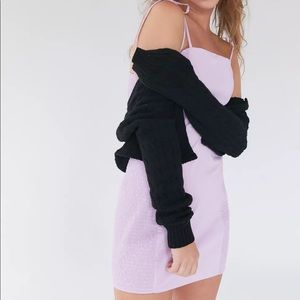 NWT UO Exclusive Side-Smocked Mini Lilac Dress